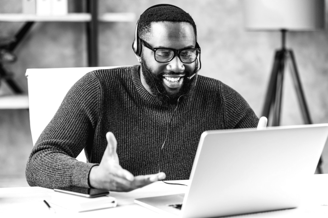 A sales rep mid-deal